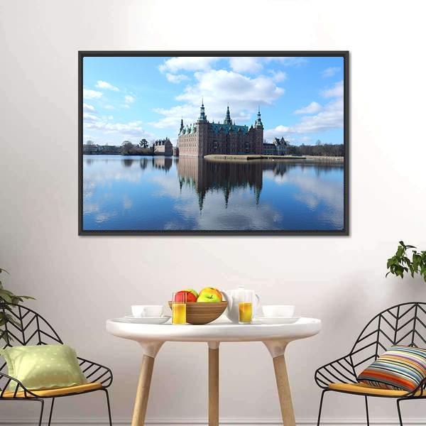 Frederiksborg Castle Denmark Canvas Wall Art-3 Horizontal-Gallery Wrap-25" x 16"-Tiaracle
