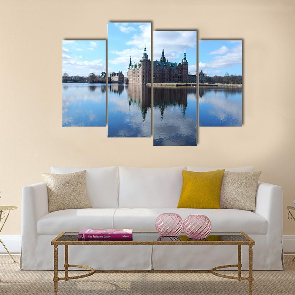 Frederiksborg Castle Denmark Canvas Wall Art-4 Pop-Gallery Wrap-50" x 32"-Tiaracle