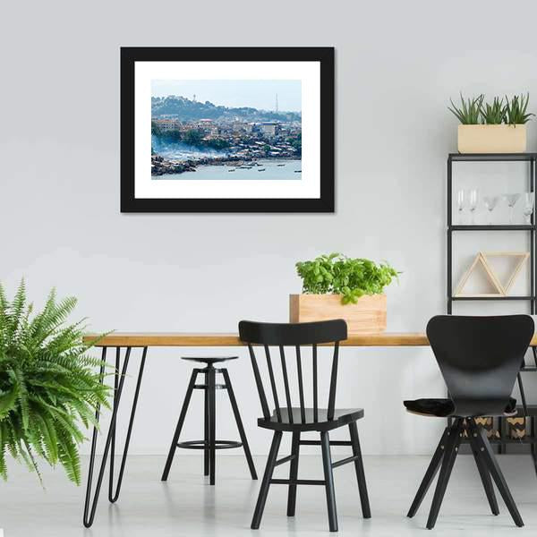 Free Town In Sierra Leone Panoramic Canvas Wall Art-1 Piece-36" x 12"-Tiaracle