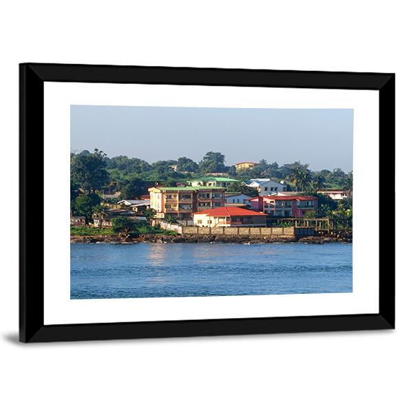 Freetown Harbor Of Sierra Leone Panoramic Canvas Wall Art-1 Piece-36" x 12"-Tiaracle
