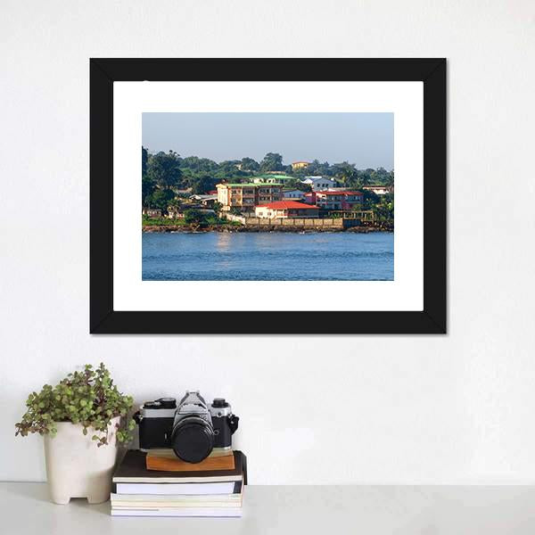 Freetown Harbor Of Sierra Leone Panoramic Canvas Wall Art-1 Piece-36" x 12"-Tiaracle