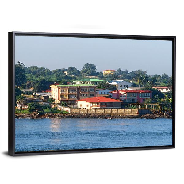 Freetown Harbor Of Sierra Leone Panoramic Canvas Wall Art-1 Piece-36" x 12"-Tiaracle