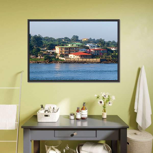 Freetown Harbor Of Sierra Leone Panoramic Canvas Wall Art-1 Piece-36" x 12"-Tiaracle