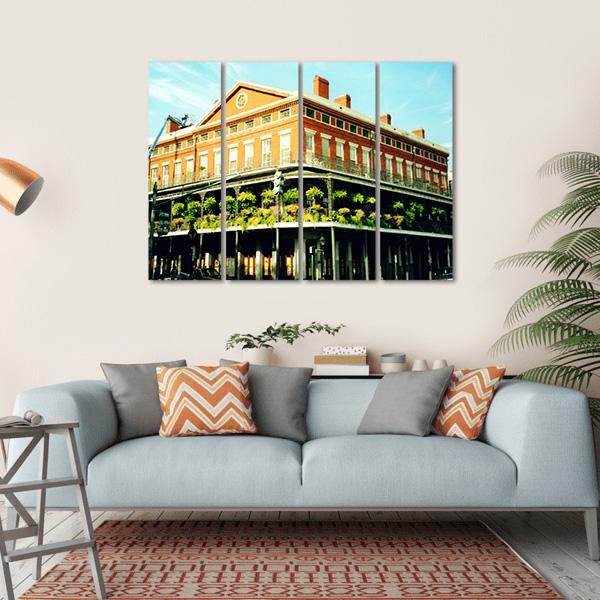 French Quarter New Orleans Canvas Wall Art-4 Horizontal-Gallery Wrap-34" x 24"-Tiaracle