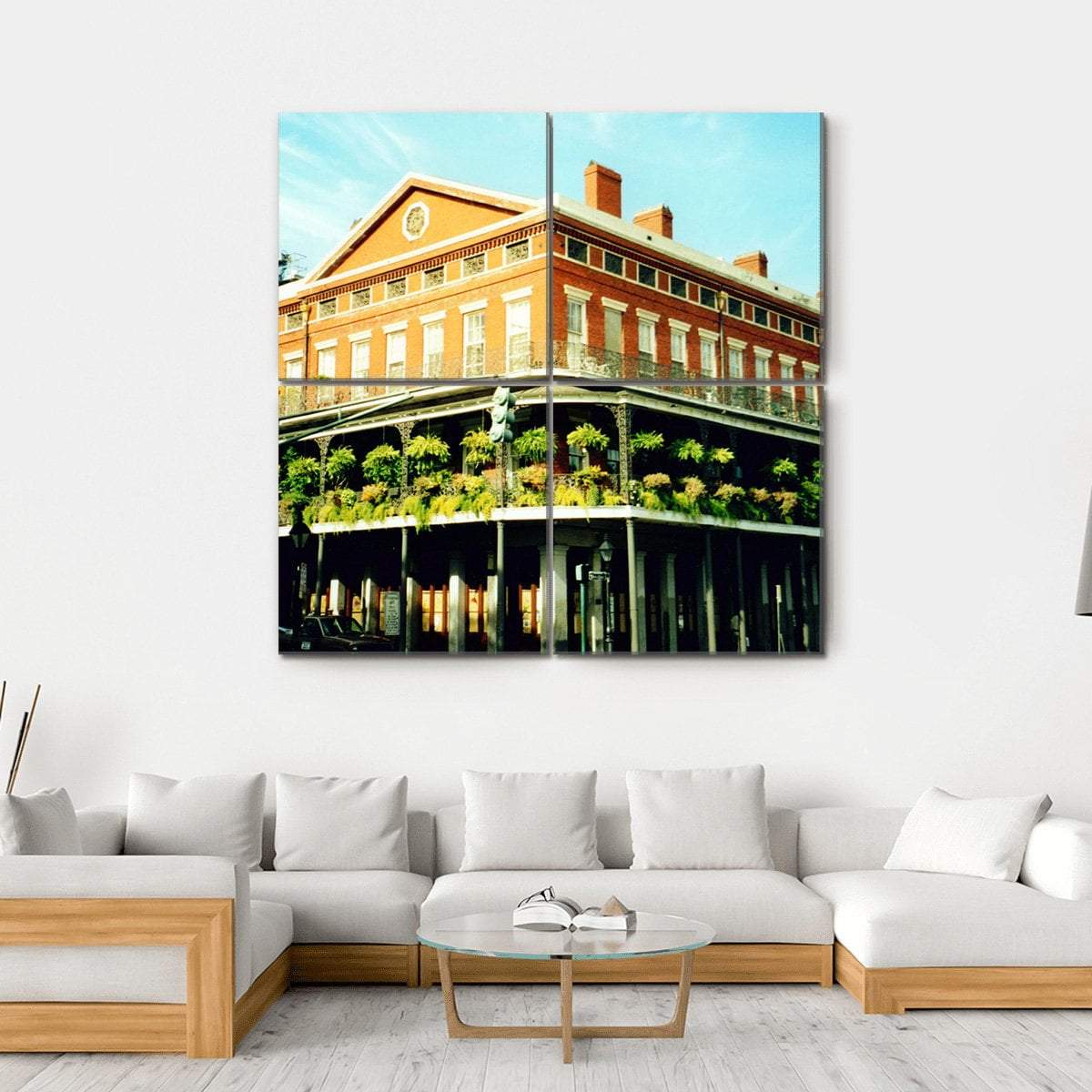 French Quarter New Orleans Canvas Wall Art-4 Square-Gallery Wrap-17" x 17"-Tiaracle