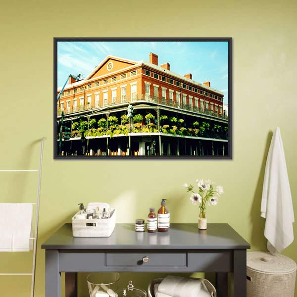 French Quarter New Orleans Canvas Wall Art-1 Piece-Floating Frame-24" x 16"-Tiaracle