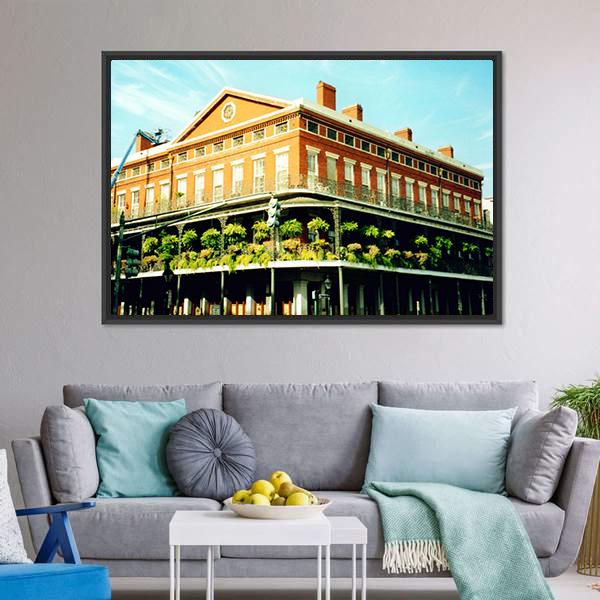 French Quarter New Orleans Canvas Wall Art-3 Horizontal-Gallery Wrap-25" x 16"-Tiaracle