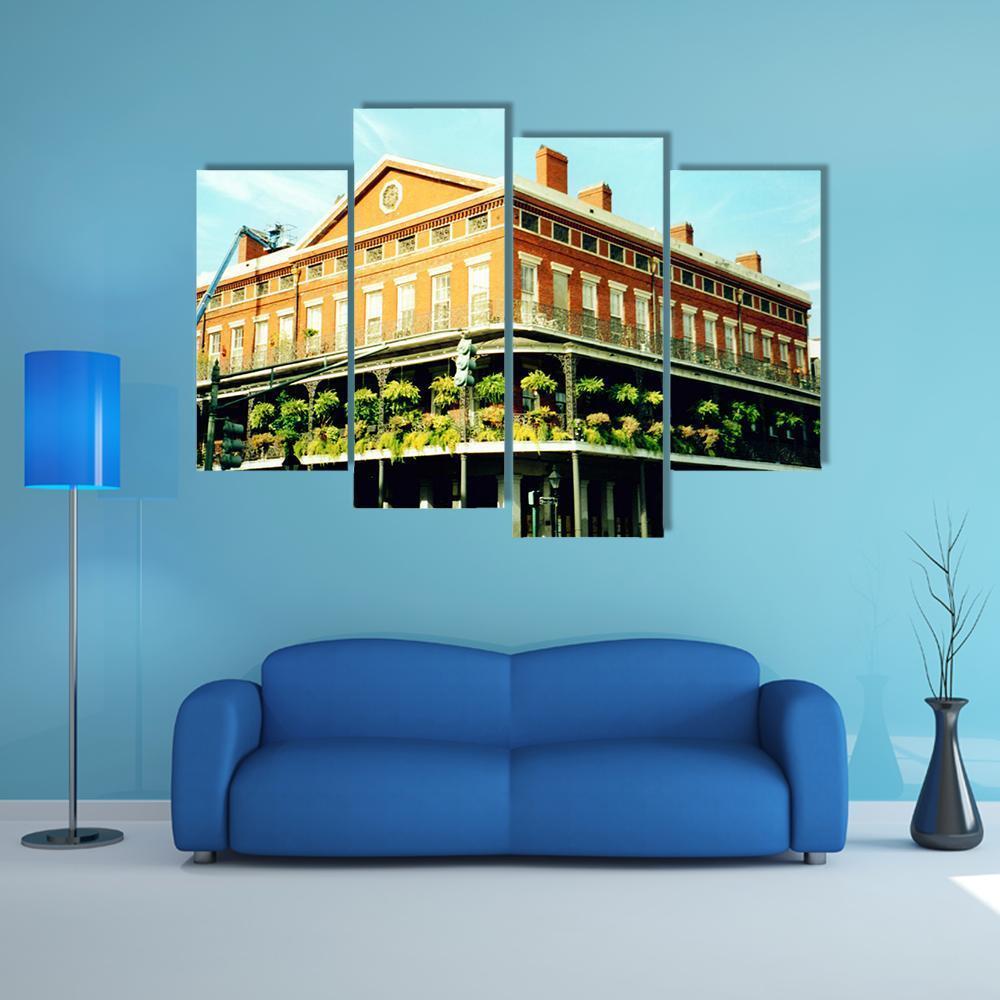 French Quarter New Orleans Canvas Wall Art-4 Pop-Gallery Wrap-50" x 32"-Tiaracle