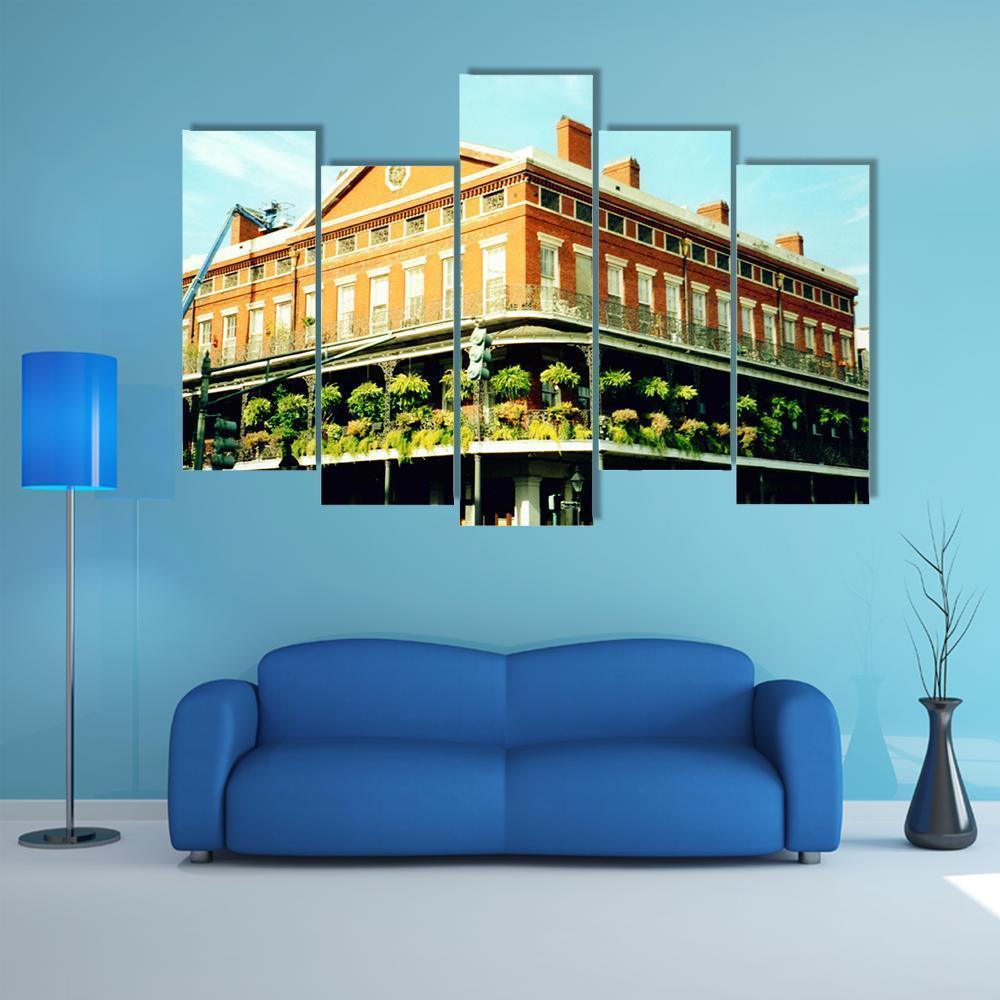French Quarter New Orleans Canvas Wall Art-5 Pop-Gallery Wrap-47" x 32"-Tiaracle