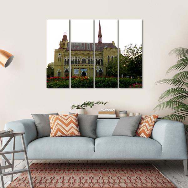Frere Hall In Karachi Canvas Wall Art-4 Horizontal-Gallery Wrap-34" x 24"-Tiaracle