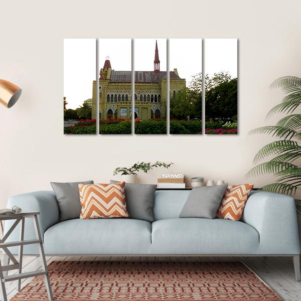Frere Hall In Karachi Canvas Wall Art-5 Horizontal-Gallery Wrap-22" x 12"-Tiaracle
