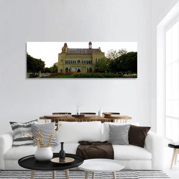 Frere Hall In Karachi Panoramic Canvas Wall Art-3 Piece-25" x 08"-Tiaracle