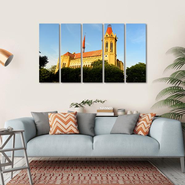 Frere Hall Karachi Canvas Wall Art-5 Horizontal-Gallery Wrap-22" x 12"-Tiaracle
