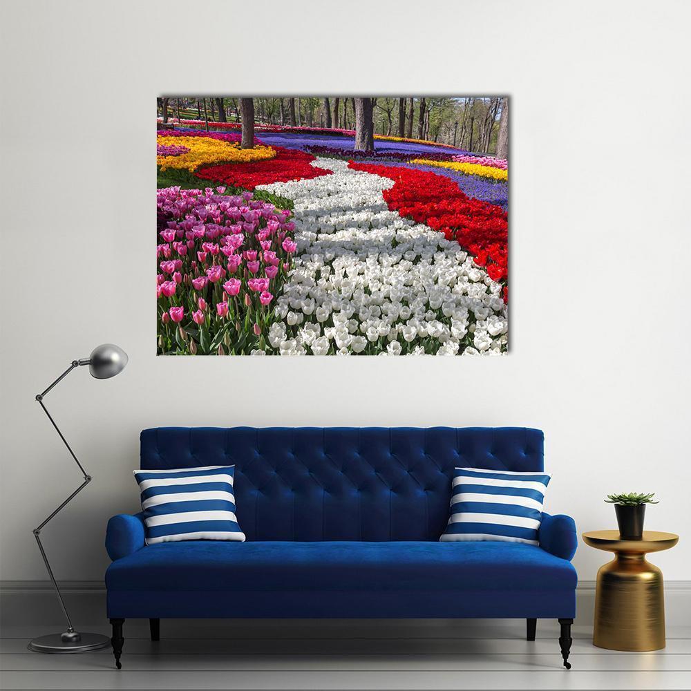 Fresh Spring Flowers Canvas Wall Art-1 Piece-Gallery Wrap-36&quot; x 24&quot;-Tiaracle