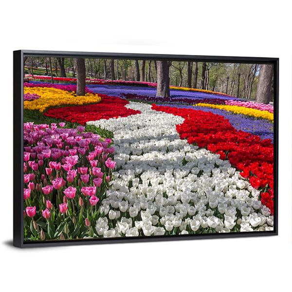 Fresh Spring Flowers Canvas Wall Art-5 Horizontal-Gallery Wrap-22&quot; x 12&quot;-Tiaracle