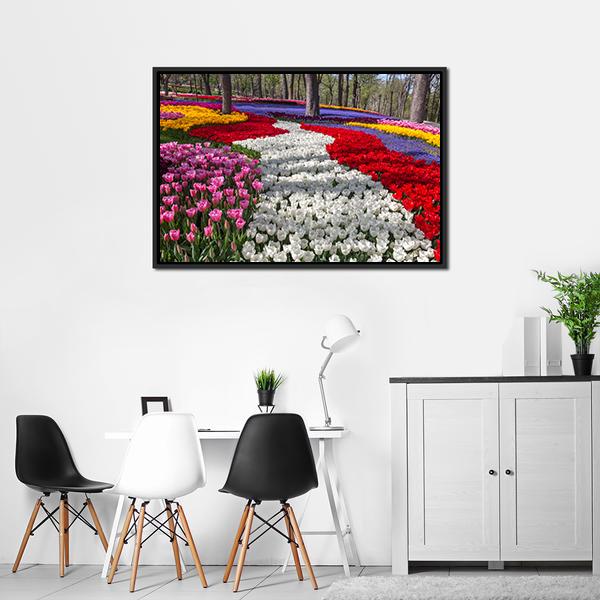 Fresh Spring Flowers Canvas Wall Art-5 Horizontal-Gallery Wrap-22&quot; x 12&quot;-Tiaracle