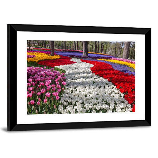 Fresh Spring Flowers Canvas Wall Art-5 Horizontal-Gallery Wrap-22&quot; x 12&quot;-Tiaracle