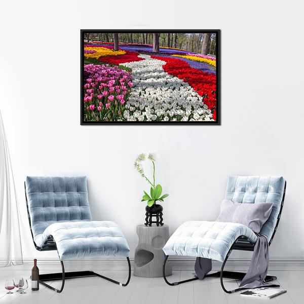 Fresh Spring Flowers Canvas Wall Art-3 Horizontal-Gallery Wrap-25" x 16"-Tiaracle