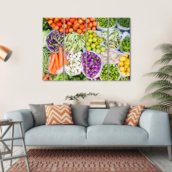 Fresh Vegetables Canvas Wall Art-5 Horizontal-Gallery Wrap-22" x 12"-Tiaracle