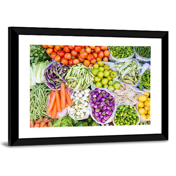 Fresh Vegetables Canvas Wall Art-5 Horizontal-Gallery Wrap-22" x 12"-Tiaracle