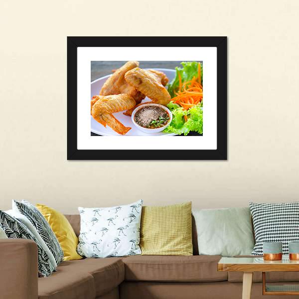 Fried Chicken Canvas Wall Art-3 Horizontal-Gallery Wrap-25" x 16"-Tiaracle