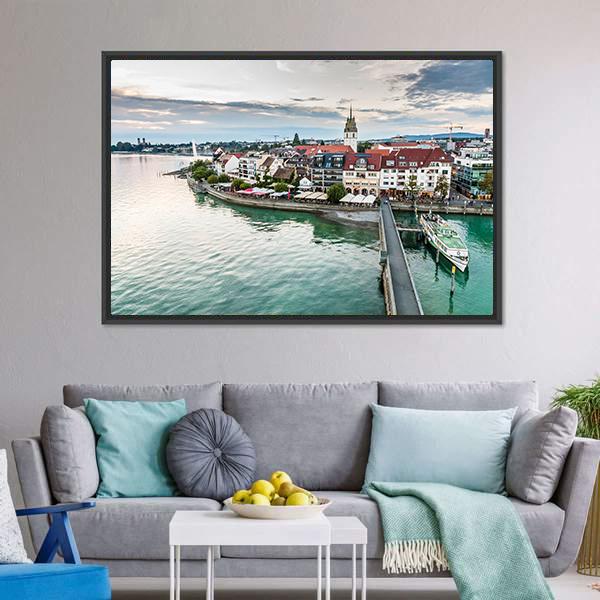 Friedrichshafen City Germany Panoramic Canvas Wall Art-1 Piece-36" x 12"-Tiaracle