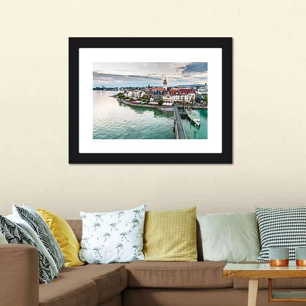 Friedrichshafen City Germany Panoramic Canvas Wall Art-1 Piece-36" x 12"-Tiaracle