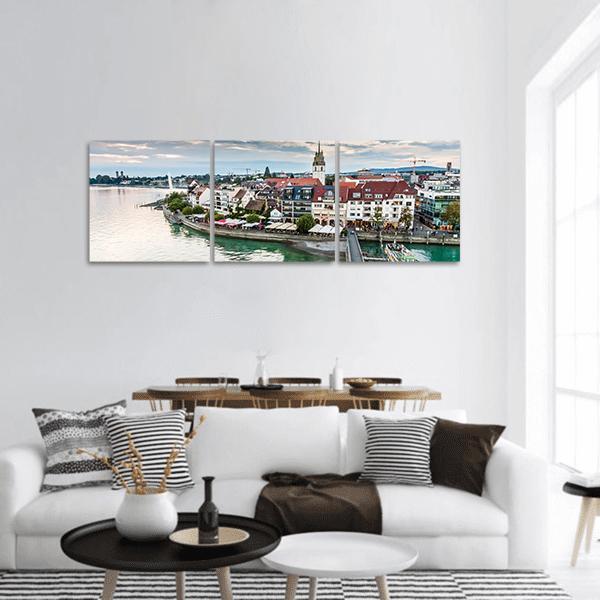 Friedrichshafen City Germany Panoramic Canvas Wall Art-3 Piece-25" x 08"-Tiaracle