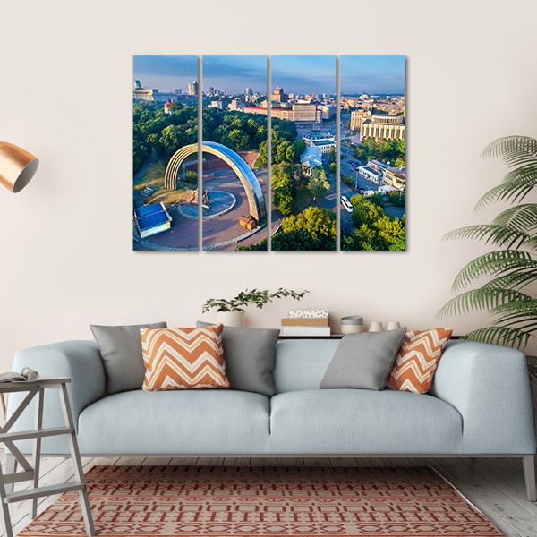 Friendship Of Nations Arch Canvas Wall Art-4 Horizontal-Gallery Wrap-34" x 24"-Tiaracle