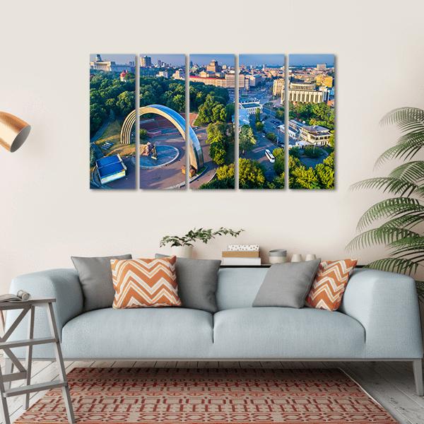 Friendship Of Nations Arch Canvas Wall Art-5 Horizontal-Gallery Wrap-22" x 12"-Tiaracle