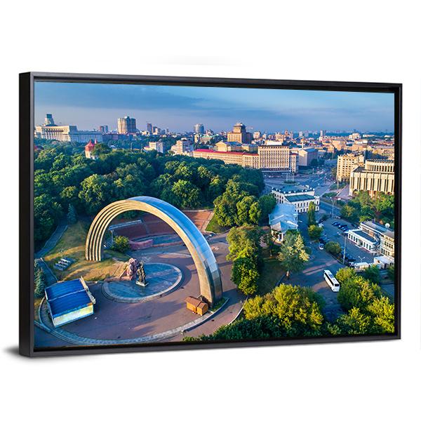 Friendship Of Nations Arch Canvas Wall Art-3 Horizontal-Gallery Wrap-25" x 16"-Tiaracle