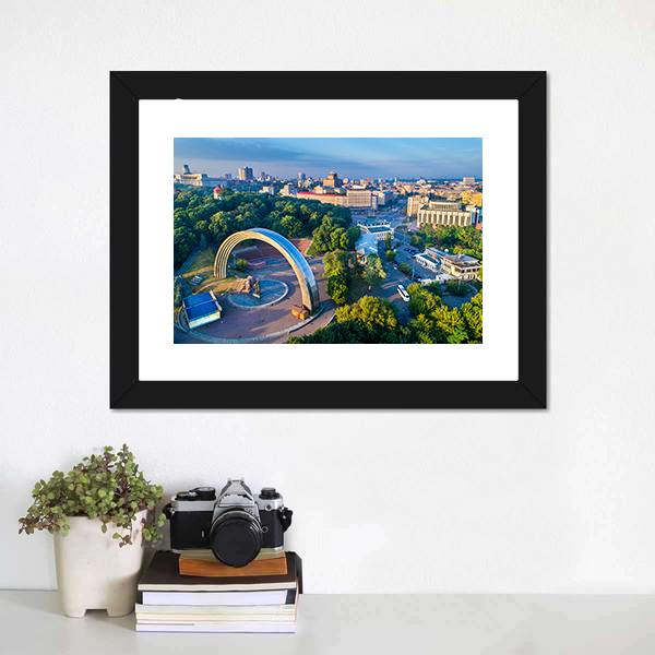 Friendship Of Nations Arch Canvas Wall Art-3 Horizontal-Gallery Wrap-25" x 16"-Tiaracle