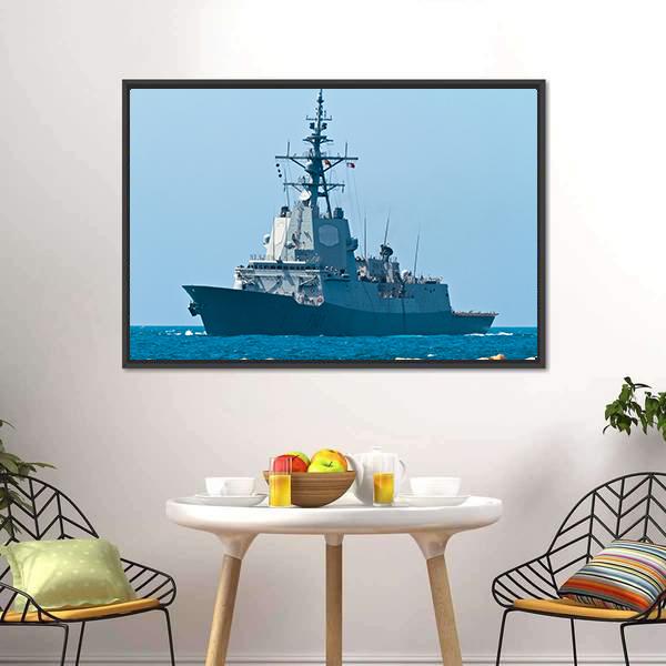 Frigate F-101 Canvas Wall Art-5 Horizontal-Gallery Wrap-22" x 12"-Tiaracle