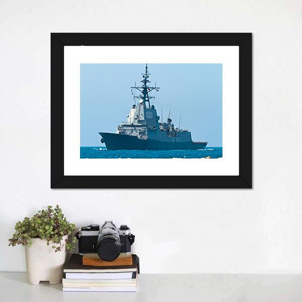 Frigate F-101 Canvas Wall Art-1 Piece-Framed Print-20" x 16"-Tiaracle