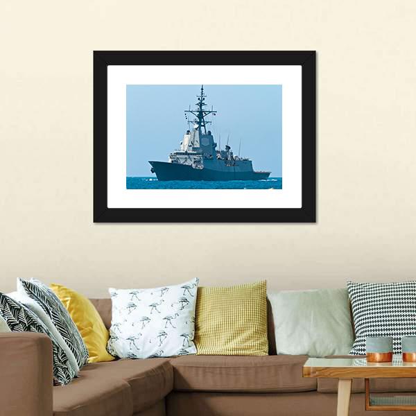 Frigate F-101 Canvas Wall Art-5 Horizontal-Gallery Wrap-22" x 12"-Tiaracle
