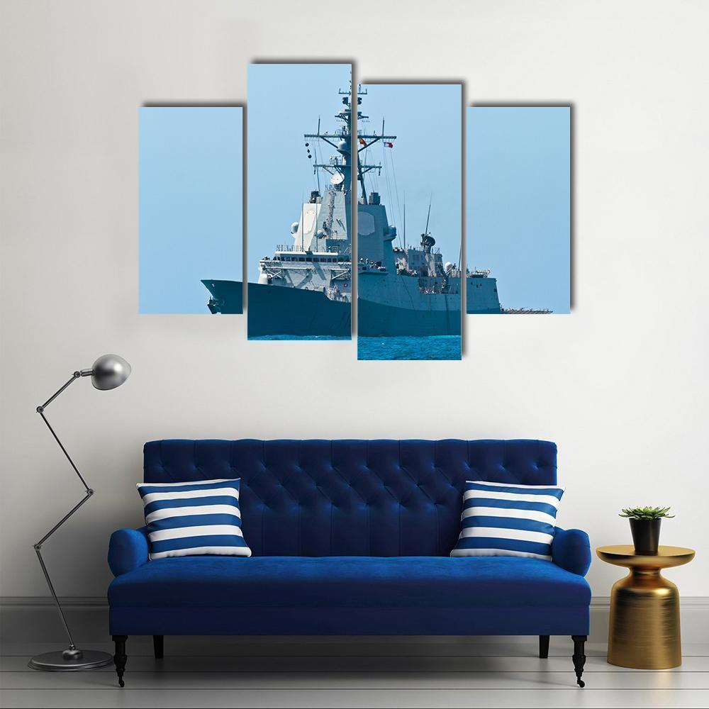 Frigate F-101 Canvas Wall Art-4 Pop-Gallery Wrap-50" x 32"-Tiaracle