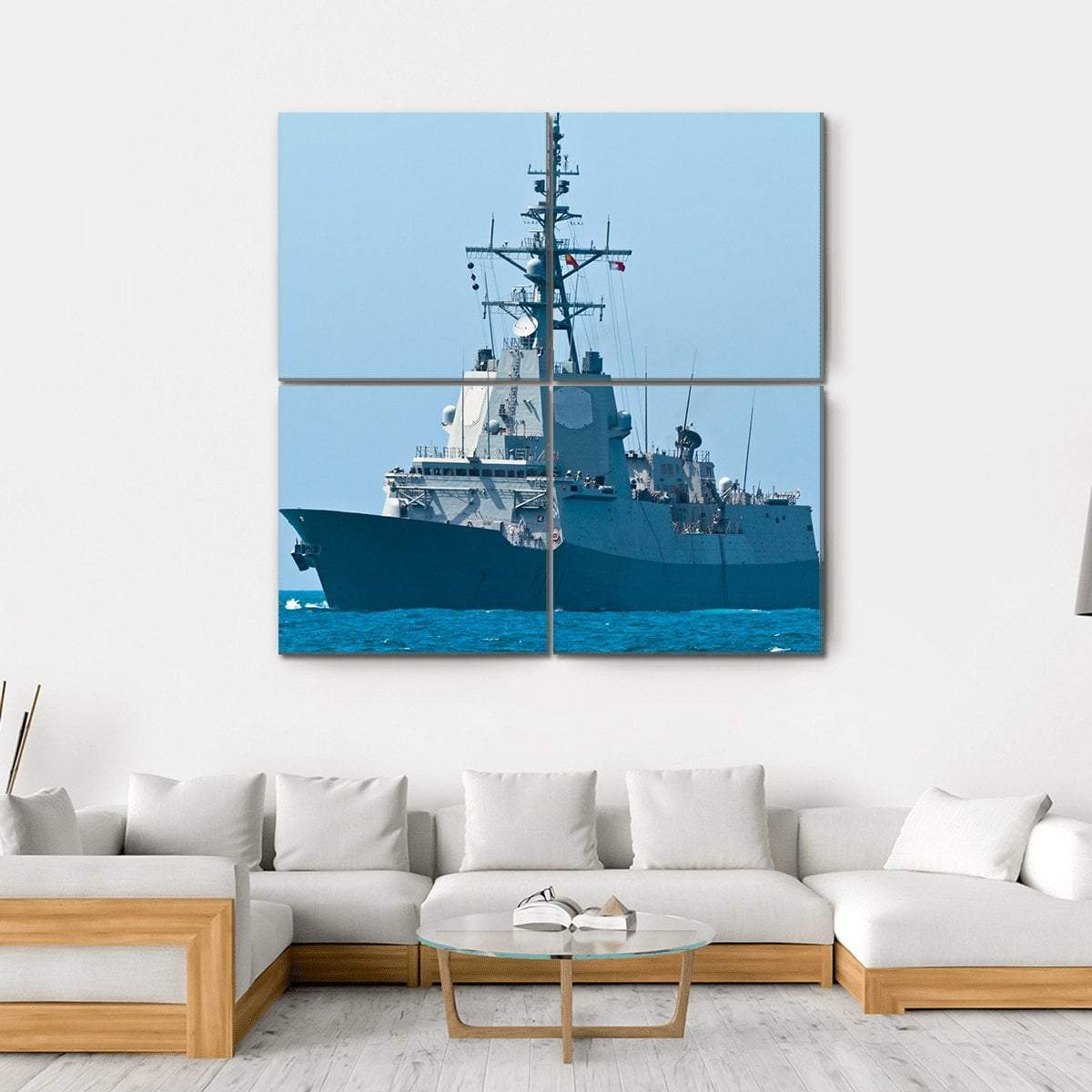 Frigate F-101 Canvas Wall Art-4 Square-Gallery Wrap-17" x 17"-Tiaracle