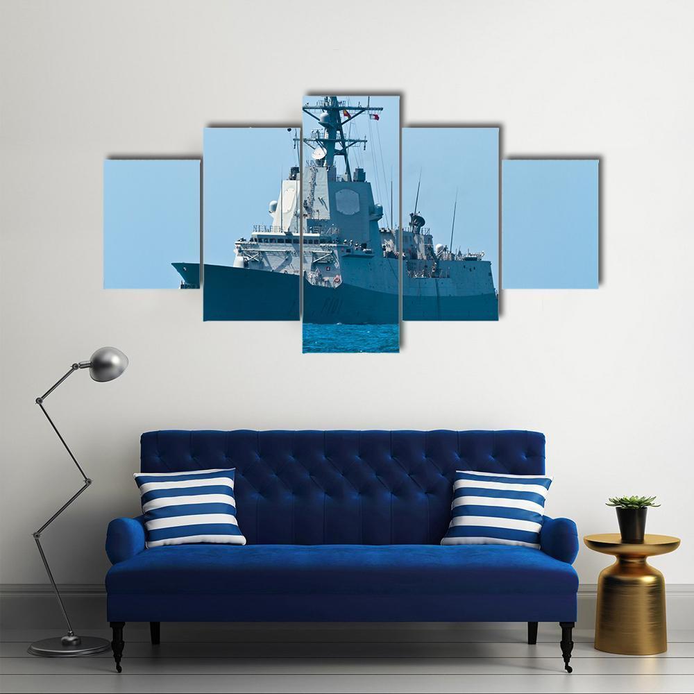 Frigate F-101 Canvas Wall Art-5 Star-Gallery Wrap-62" x 32"-Tiaracle