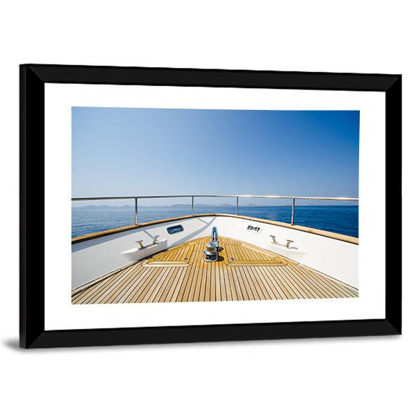 Front Of Yacht Canvas Wall Art-3 Horizontal-Gallery Wrap-25" x 16"-Tiaracle
