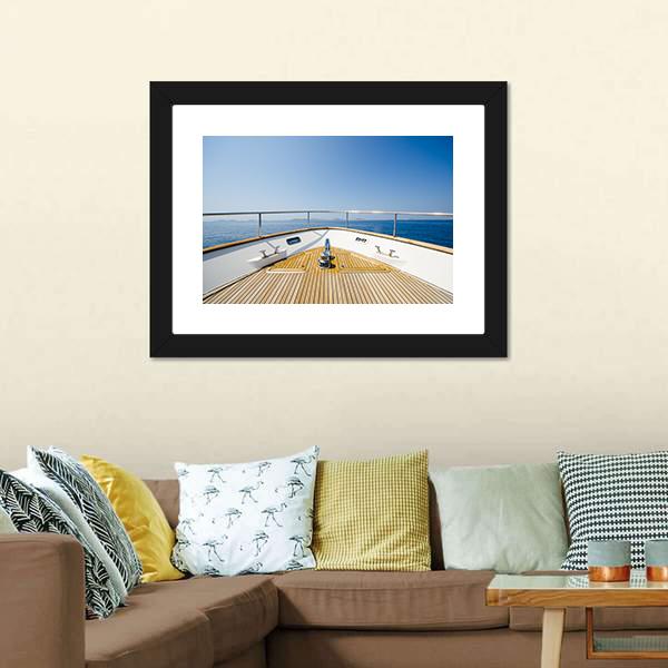Front Of Yacht Canvas Wall Art-3 Horizontal-Gallery Wrap-25" x 16"-Tiaracle