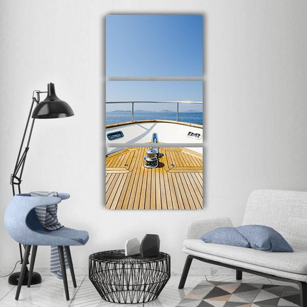 Front Of Yacht Vertical Canvas Wall Art-3 Vertical-Gallery Wrap-12" x 25"-Tiaracle