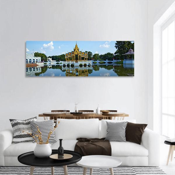 Bang Pa-In Palace Panoramic Canvas Wall Art-1 Piece-36" x 12"-Tiaracle