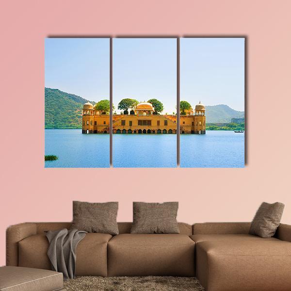 Jal Mahal Canvas Wall Art-5 Pop-Gallery Wrap-47" x 32"-Tiaracle