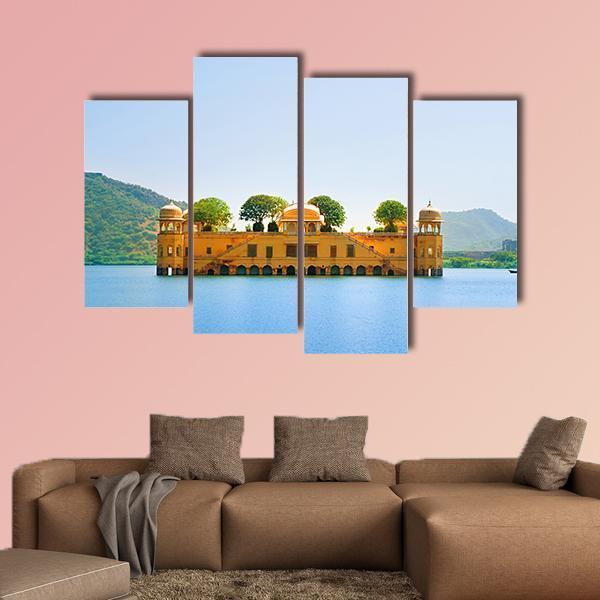 Jal Mahal Canvas Wall Art-4 Pop-Gallery Wrap-50" x 32"-Tiaracle