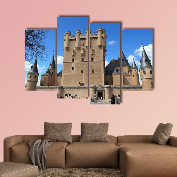 Segovia Castle Canvas Wall Art-4 Pop-Gallery Wrap-50" x 32"-Tiaracle