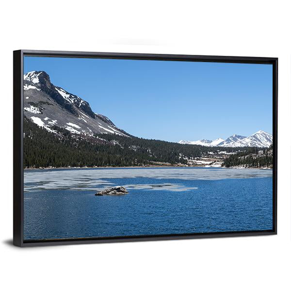 Frozen Lake In Yosemite National Park Canvas Wall Art-3 Horizontal-Gallery Wrap-25" x 16"-Tiaracle
