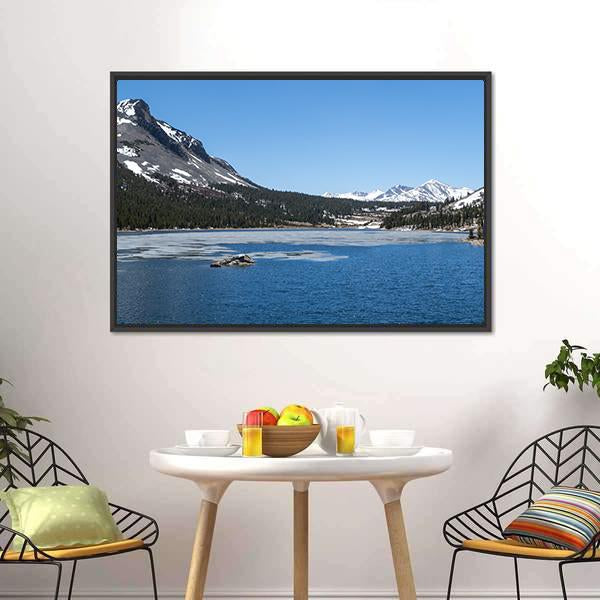 Frozen Lake In Yosemite National Park Canvas Wall Art-3 Horizontal-Gallery Wrap-25" x 16"-Tiaracle