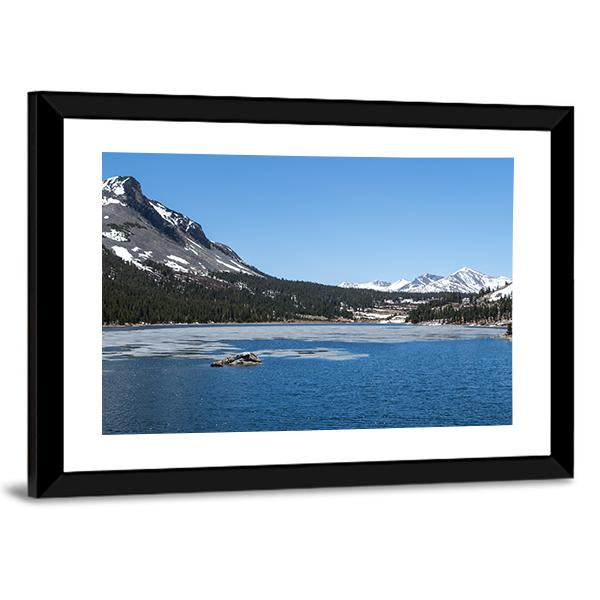 Frozen Lake In Yosemite National Park Canvas Wall Art-3 Horizontal-Gallery Wrap-25" x 16"-Tiaracle