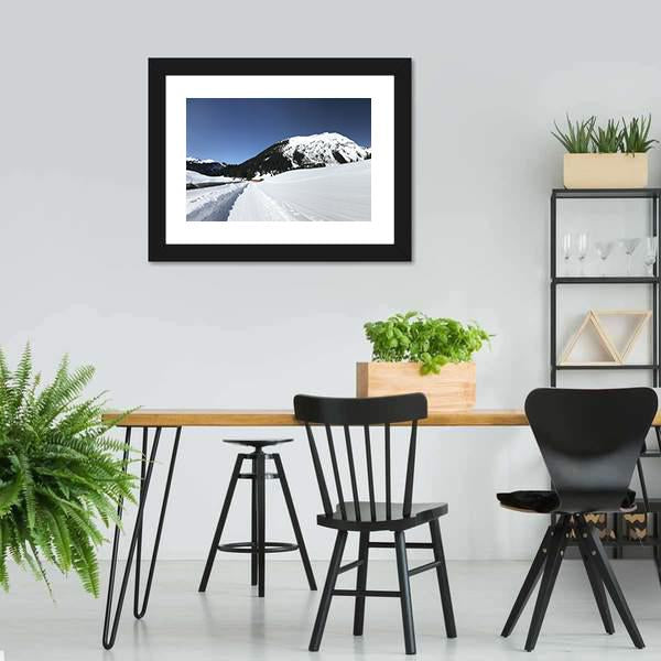 Frozen Mountain In Austria Panoramic Canvas Wall Art-1 Piece-36" x 12"-Tiaracle