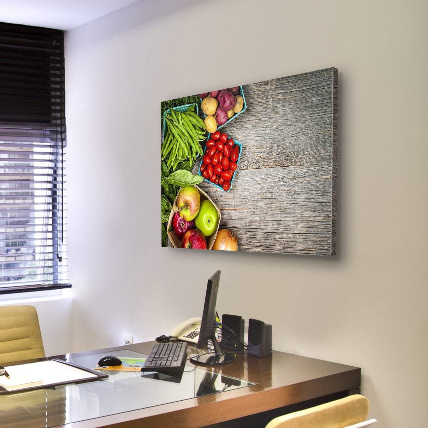 Fruits & Vegetables Canvas Wall Art-3 Horizontal-Gallery Wrap-37" x 24"-Tiaracle